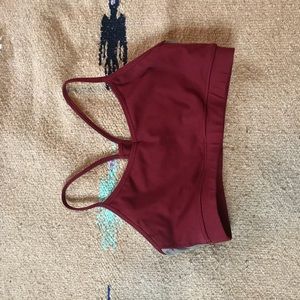 Maroon sports bra